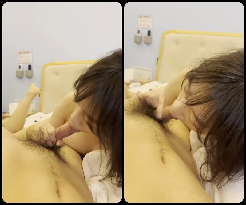 Cô bạn gái ngoan liếm láp cậu bé bự của anh